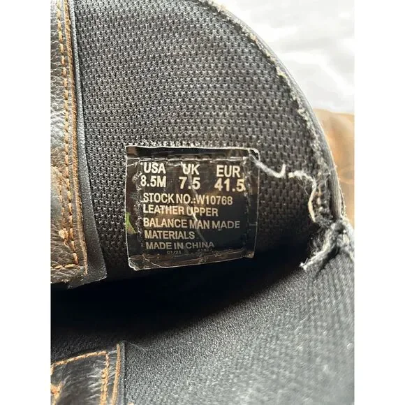 Men's Wolverine Western Work Boots, Size 8.5M Waterproof, Slip Resistant Brown - Picture 9 of 9